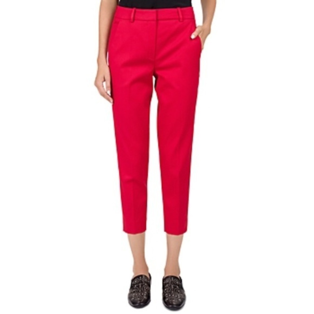 NWT The Koobles Cropped Twill Pant Sz 38 US 8 Red